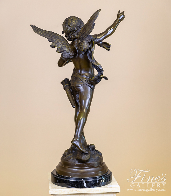 Bronze Statues  - Winged Cherub Boy - BS-1616